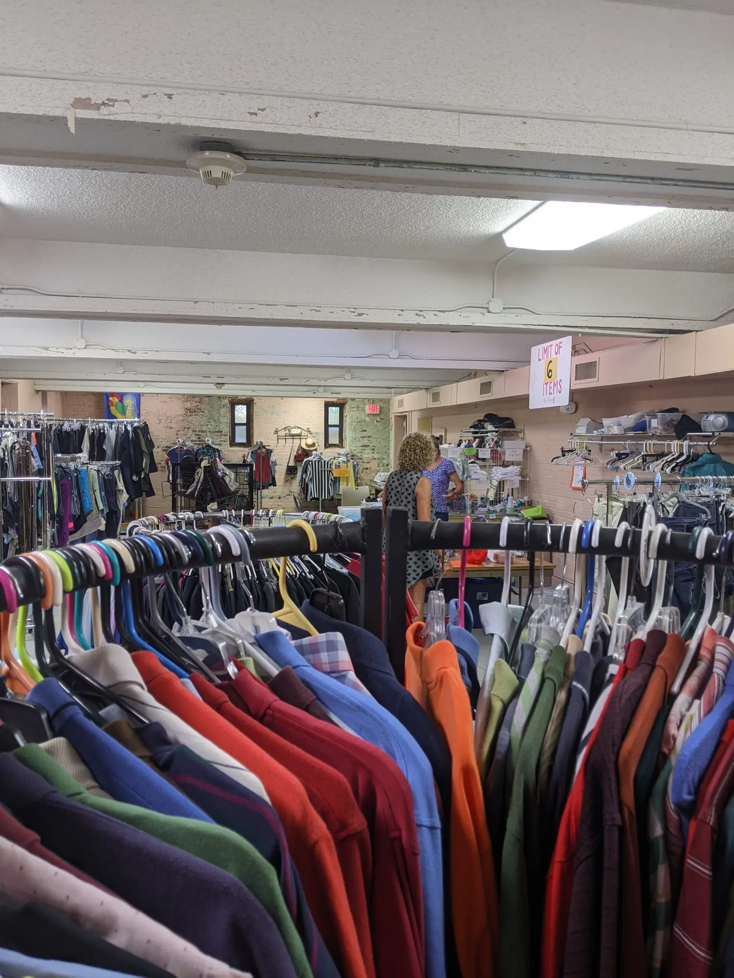Inside the clothes closet at St. Pauls in Wilmington NC